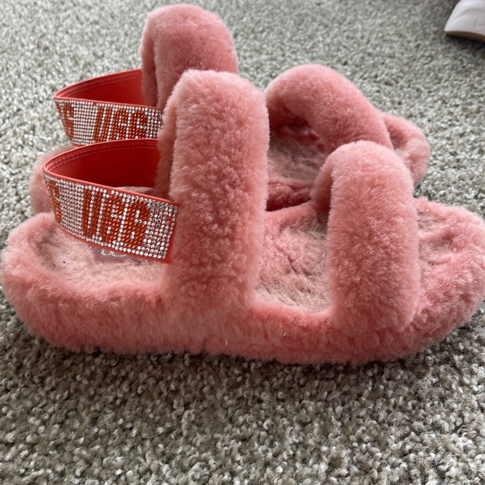 Pink sparkly ugh slippers